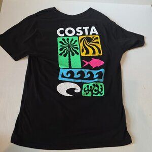 Costa Men's Black Medium Graphic T-Shirt